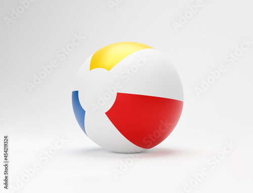 3d beach ball. Striped inflatable toy game beach ball isolated on background with copy space. summer vacation or beach symbol, 3D illustration Free Download 3d beach ball. Striped inflatable toy game beach ball isolated on background with copy space. summer vacation or beach symbol, 3D illustration - GFXLoad
