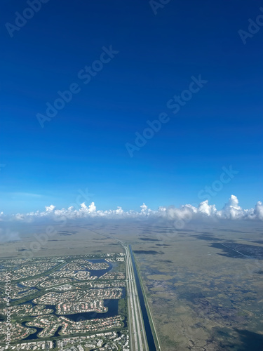 aerial view of the Everglades sawgrass recreation park in Florida photo