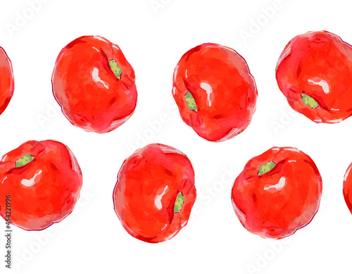 vector bright tomatoes. delicious vegetable. seamless pattern. realistic image. hand-drawn. typography, textiles pillows, dresses, curtains, notepads, designer paper.
