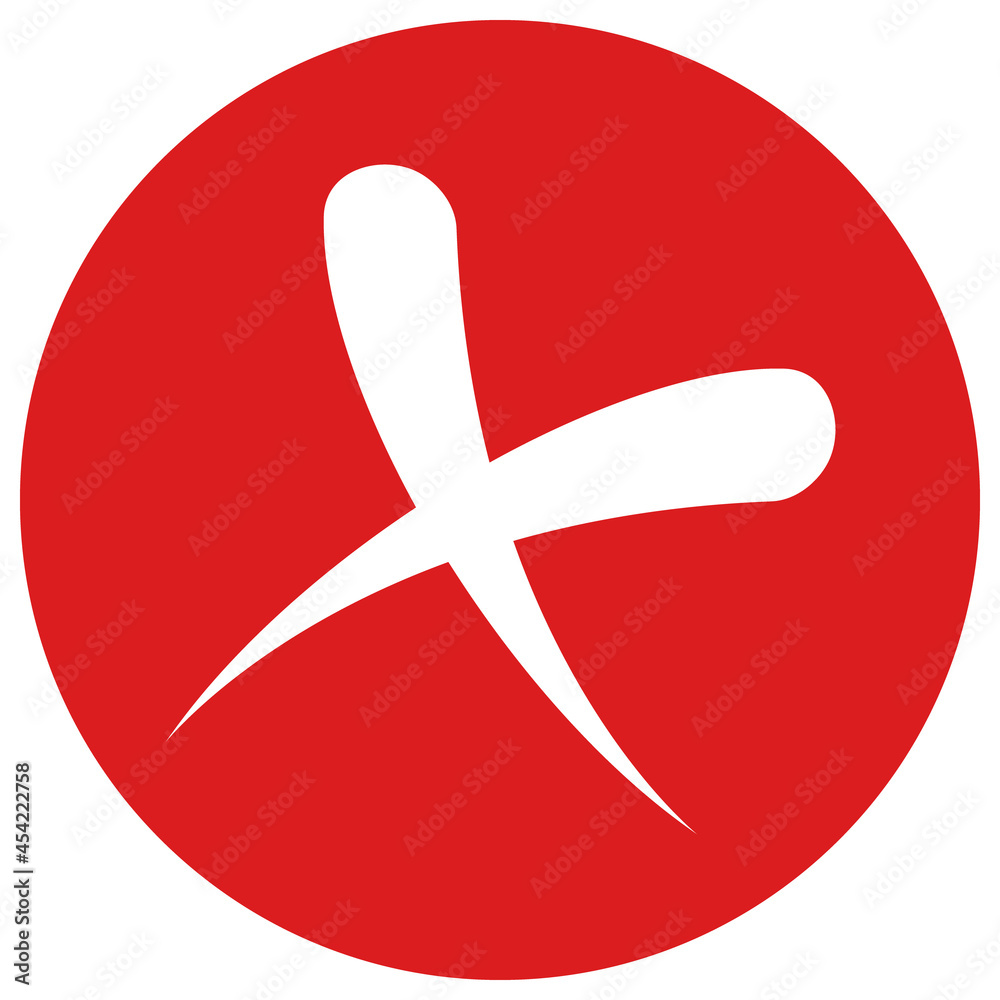 Obraz premium Cancel icon with flat style. Isolated vector cancel icon image, simple style.