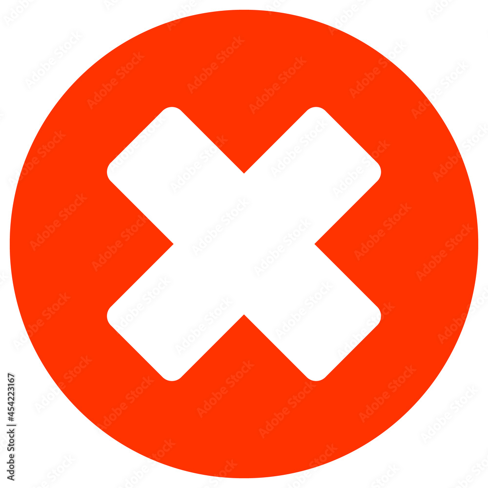 Deny icon with flat style. Isolated vector deny icon illustrations, simple style. Deny icon with flat style. Isolated vector deny icon illustrations, simple style.