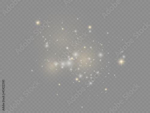 White dust particles, sparkle, shine lights, star. photo