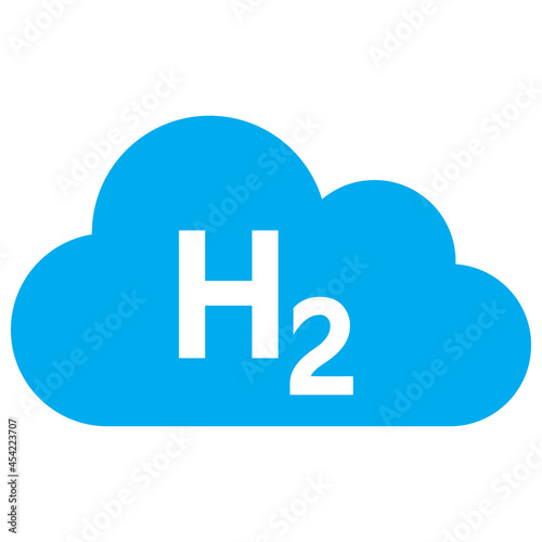 Hydrogen gas icon with flat style. Isolated vector hydrogen gas icon image, simple style.
