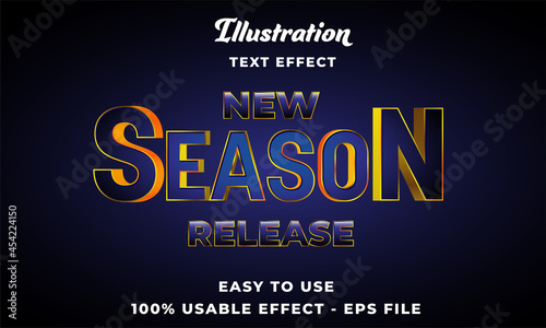 editable new season text effect vector modern style