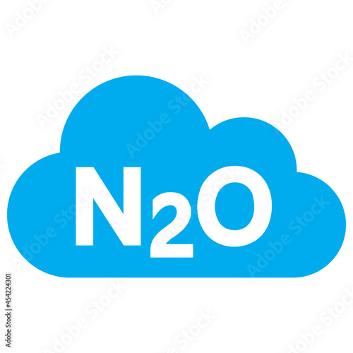 Nitrous oxide gas icon with flat style. Isolated vector nitrous oxide gas icon illustrations, simple style. photo