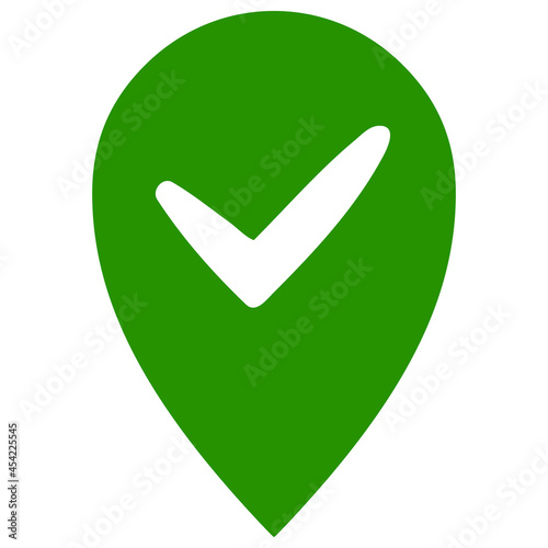 Valid place icon with flat style. Isolated vector valid place icon illustrations, simple style.