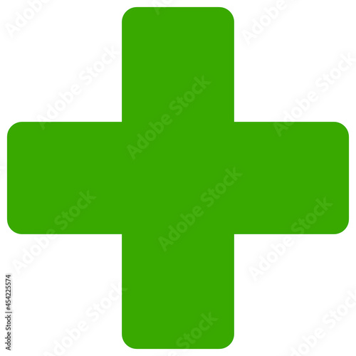 Veterinary cross icon with flat style. Isolated vector veterinary cross icon image, simple style.