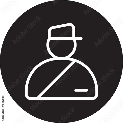 officer glyph icon