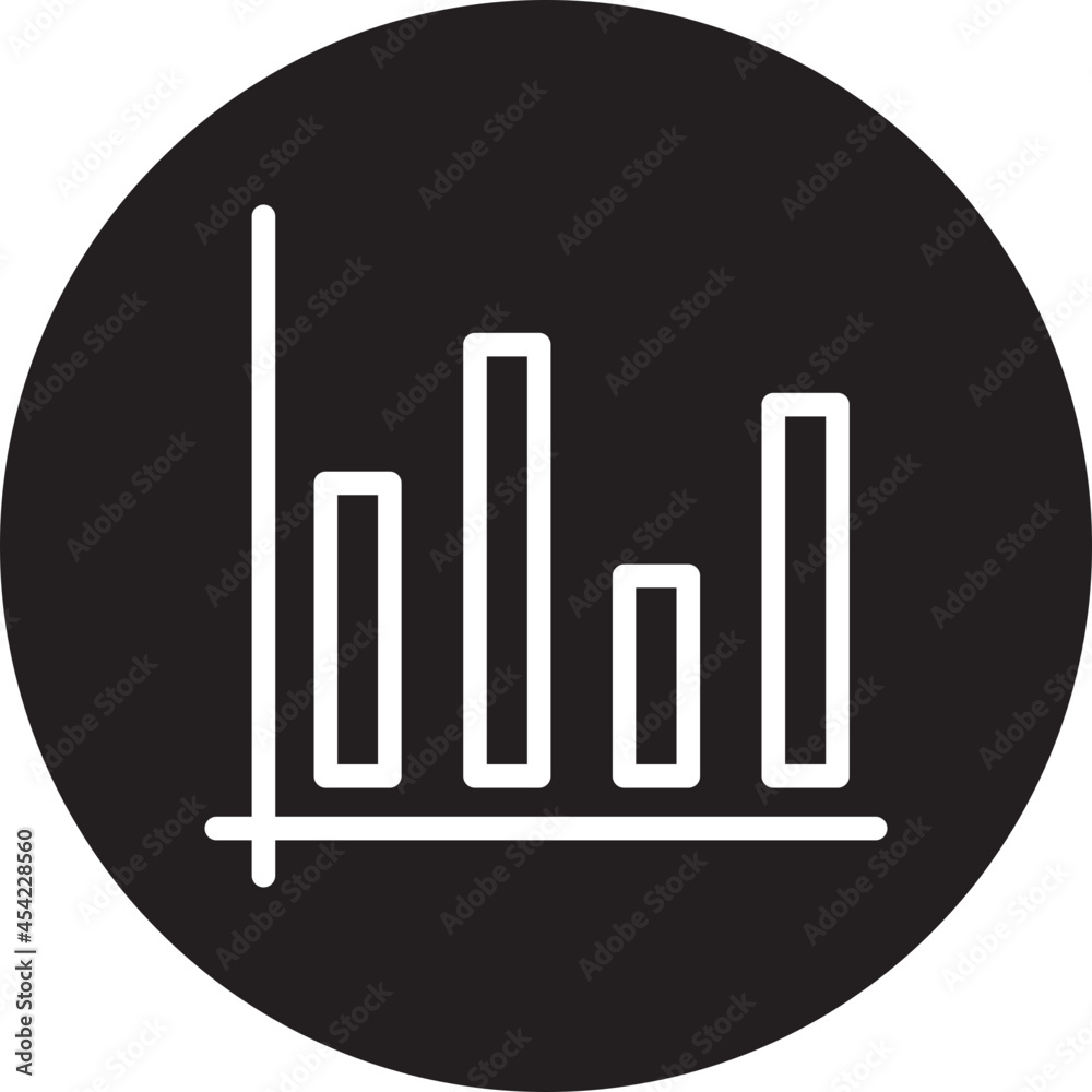 Obraz premium graph glyph icon