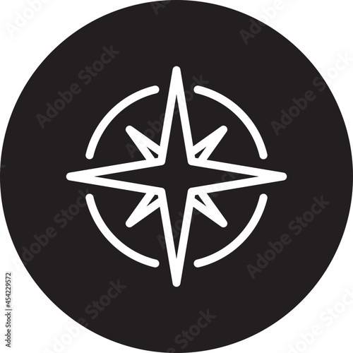 wind rose glyph icon