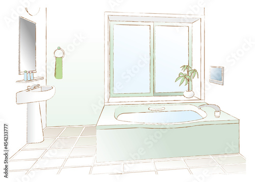 浴室のベクターイラスト
