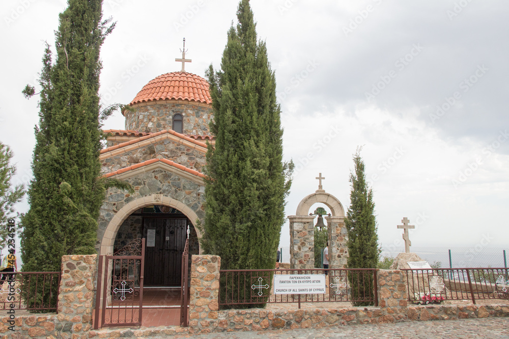 Entrance of Church of all Saints, Larnaka, Cyprus.