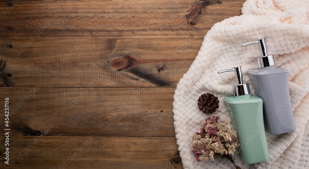 natural cosmetics bottle containers on wood background, empty bottle ,natural beauty skincare product, beauty product concept
natural cosmetics bottle containers on wood background, empty bottle ,natural beauty skincare product, beauty product concept