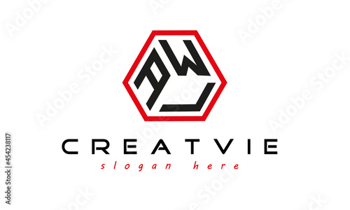 geometric monogram AWL letter  logo  design vector, business logo, icon shape logo, stylish logo template