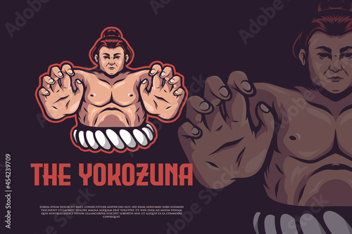 Sumo Champion Mascot Logo Design