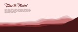 Nature landscape vector illustration with text preview. Good for banner, backdrop, travel banner, adventure banner, web banner, ads banner.