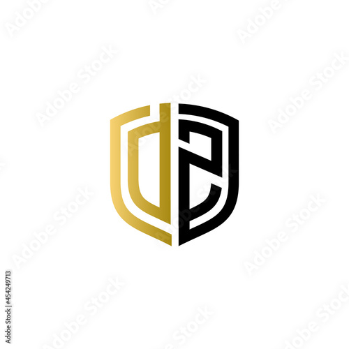 dz shield logo design vector icon