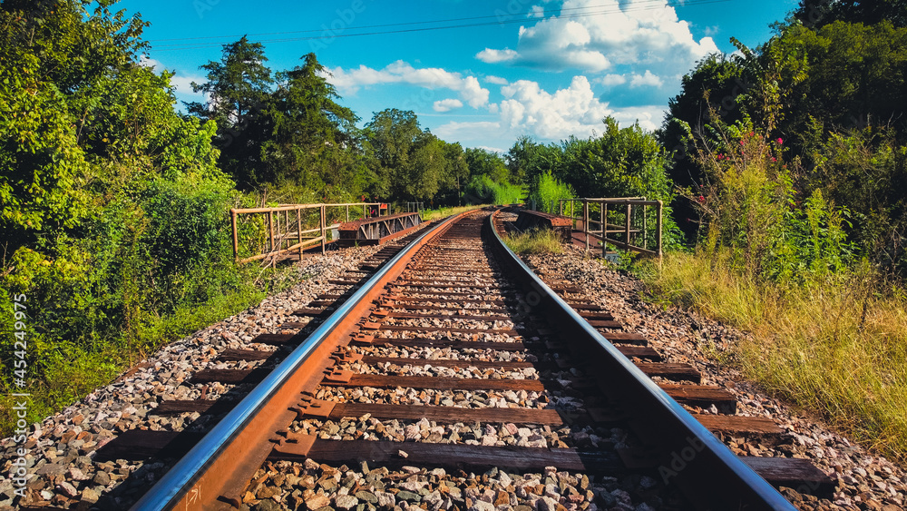 Fototapeta premium railroad tracks in the countryside