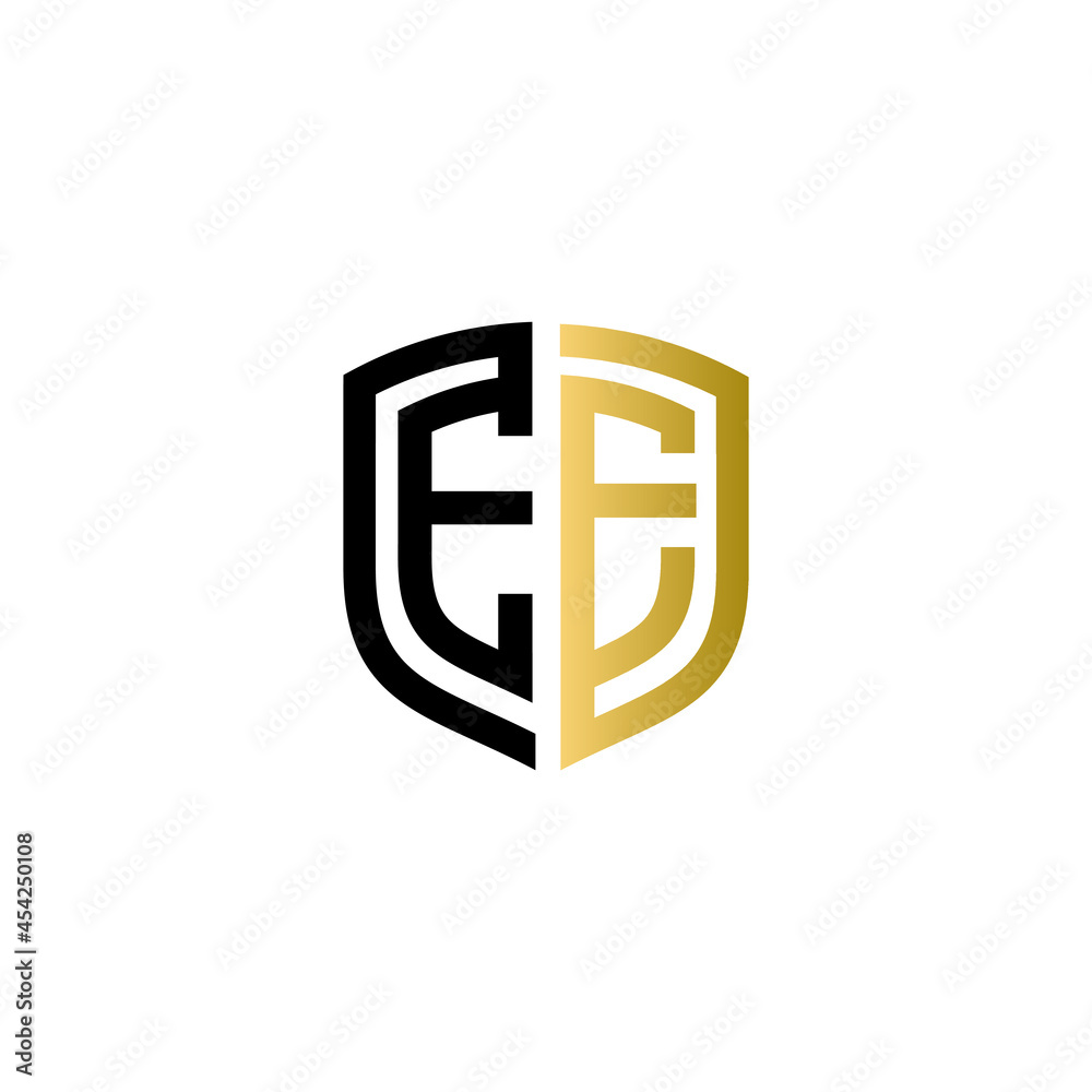 ee shield logo design vector icon ee shield logo design vector icon