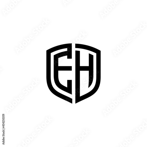 eh shield logo design vector icon