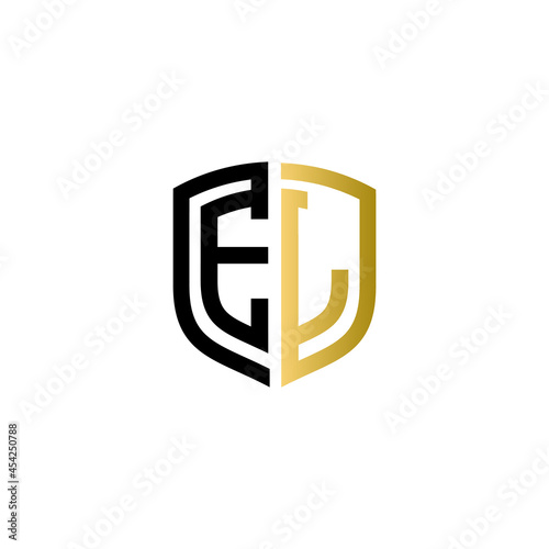 el shield logo design vector icon