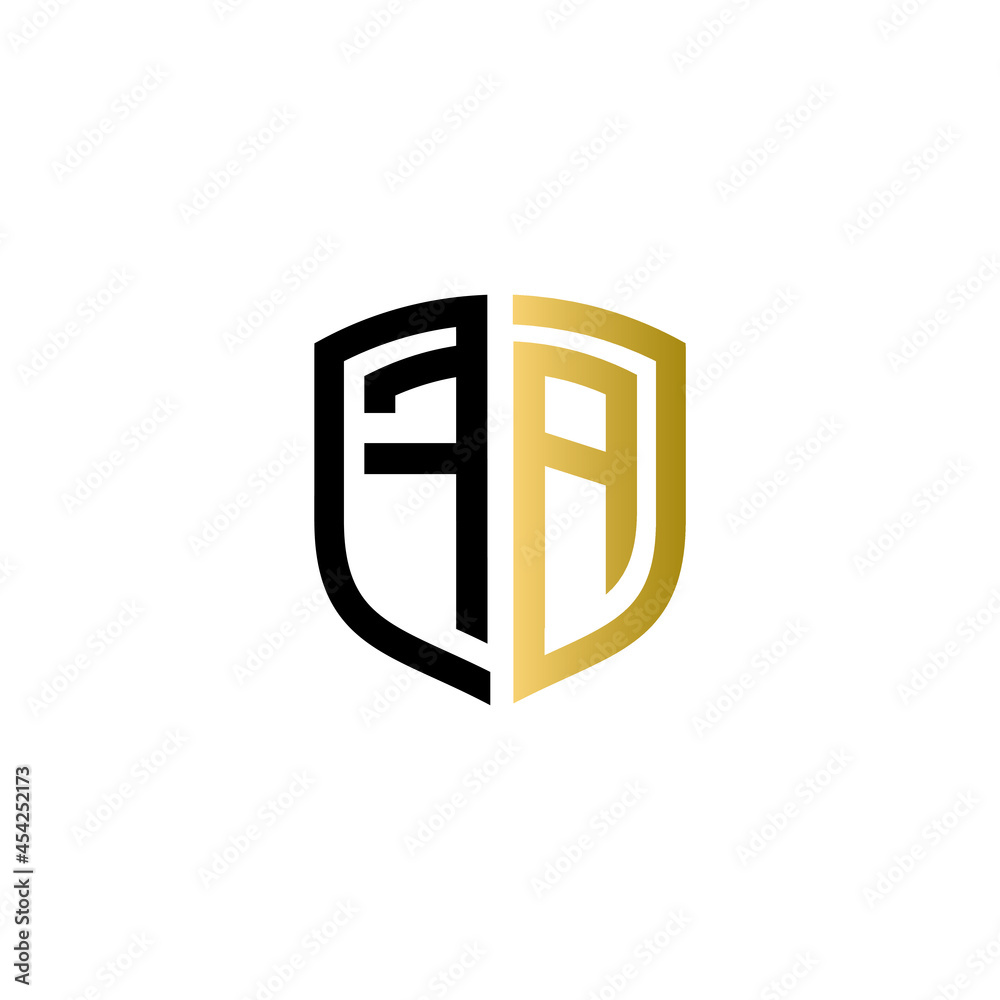 fa shield logo design vector icon fa shield logo design vector icon