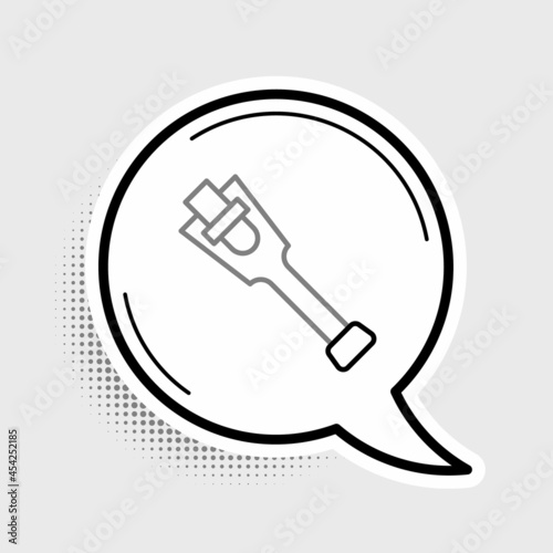 Line Prosthesis leg icon isolated on grey background. Futuristic concept of bionic leg, robotic mechanical leg. Colorful outline concept. Vector