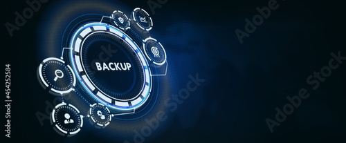 Business, Technology, Internet and network concept. Backup storage data internet technology. photo