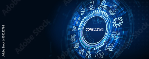 Business, Technology, Internet and network concept. Consulting Expert Advice Support Service.