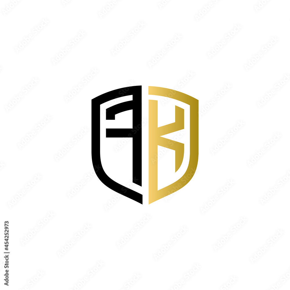 fk shield logo design vector icon fk shield logo design vector icon