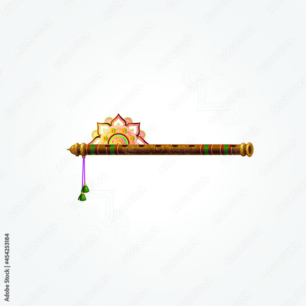Lord Krishna flute vector graphics Stock Vector Adobe Stock