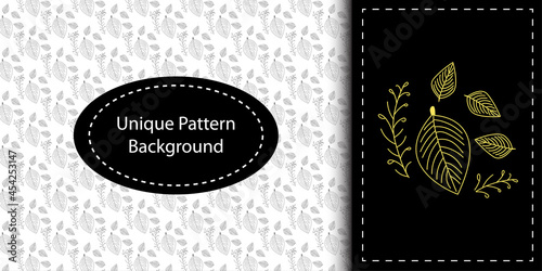 Autumn pattern background. For textile, wrapping paper, packaging. Vector pattern.outline autumn