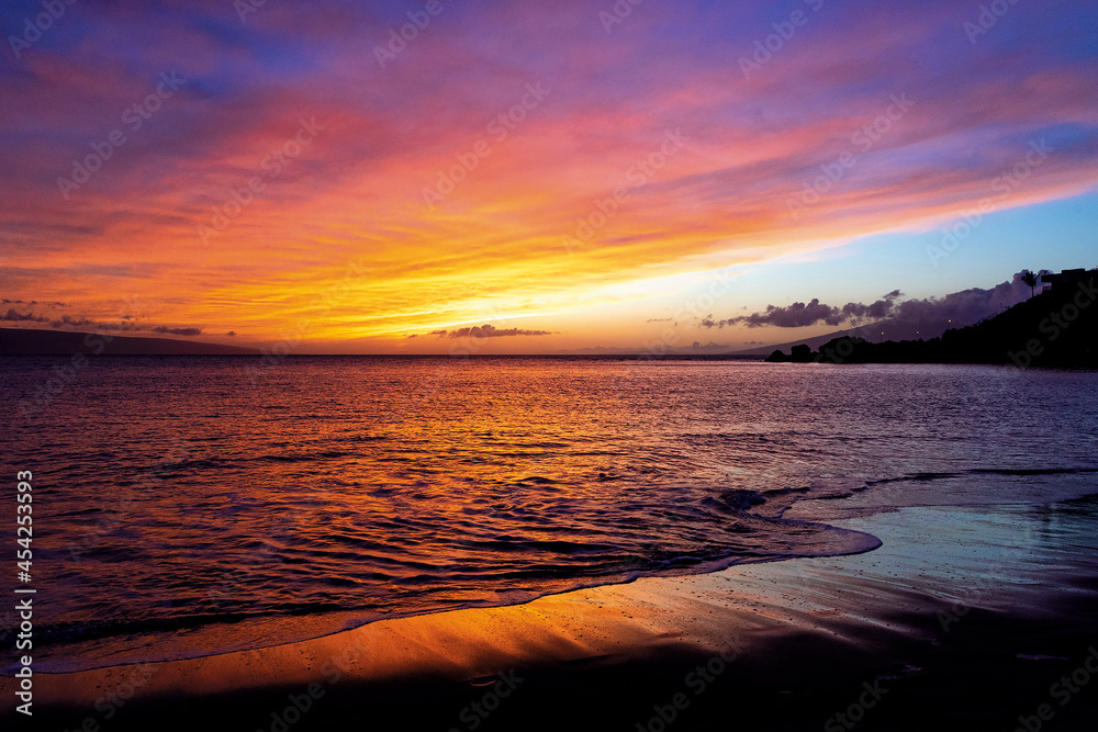 Sunset on Ka'anapali Beach Maui