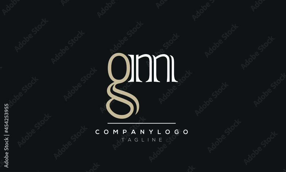Abstract Letter Initial GM MG Vector Logo Design Template. Abstract Letter Initial GM MG Vector Logo Design Template.