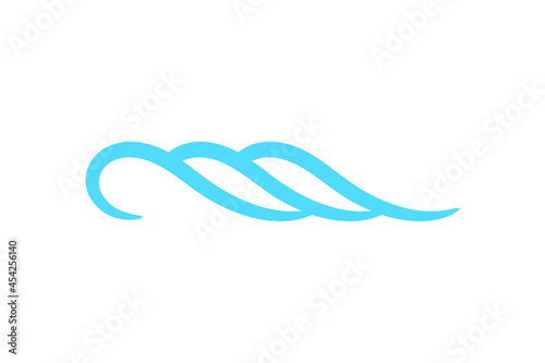 Wave icon. Blue sea water waves logo symbol, ocean design. © Maksim