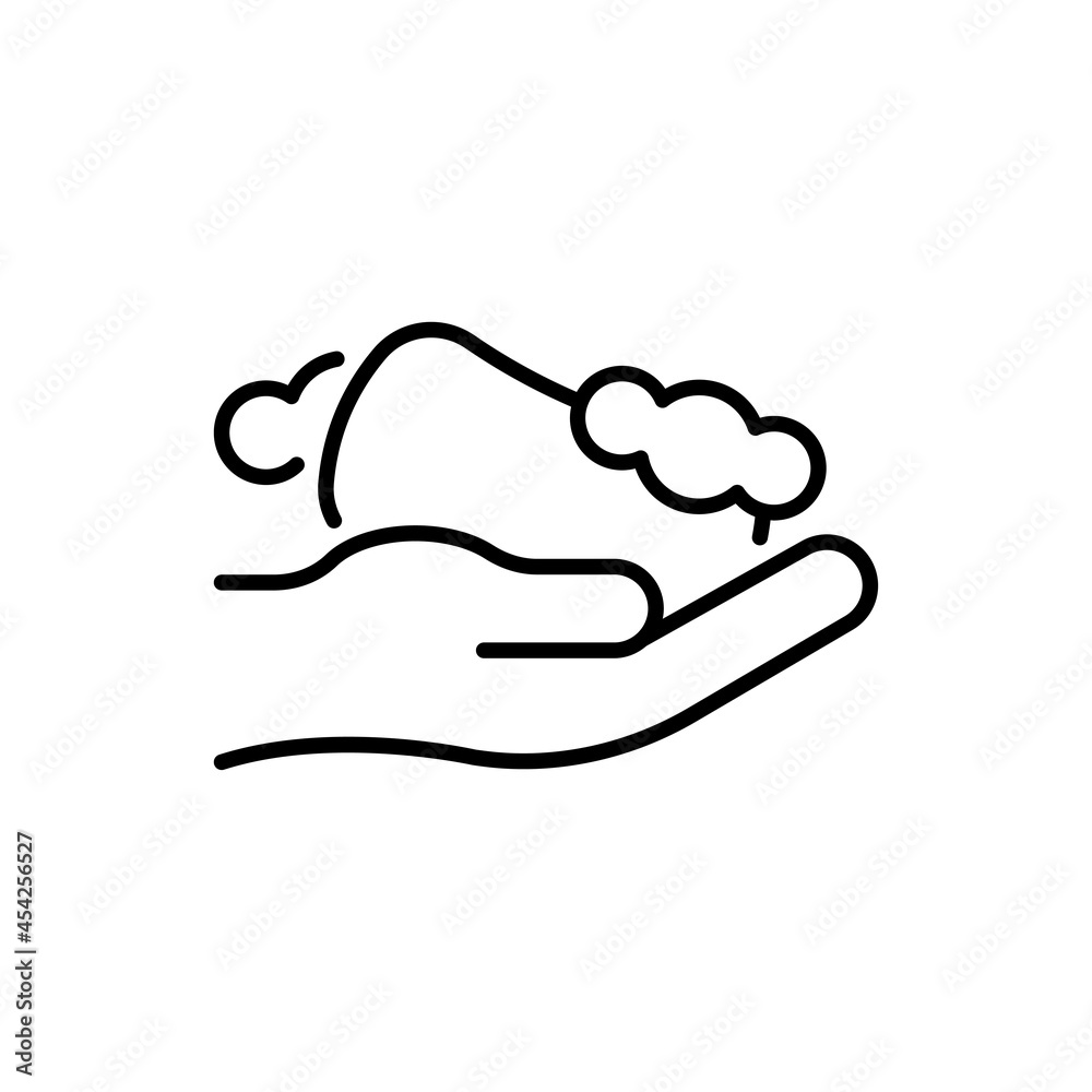 Soap vector outline icon style illustration. EPS 10 file