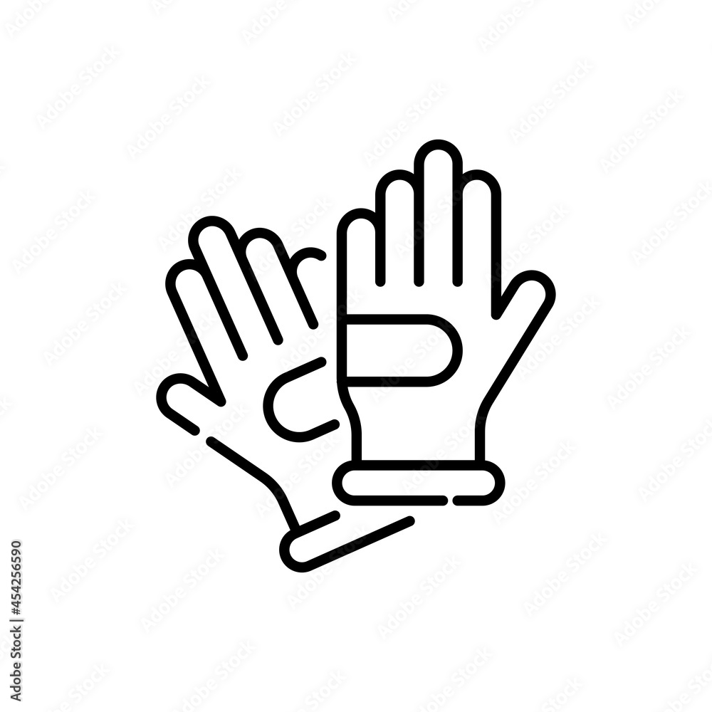 Gloves vector outline icon style illustration. EPS 10 file Gloves vector outline icon style illustration. EPS 10 file