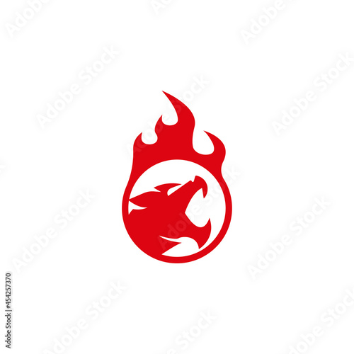 fiery lion logo icon