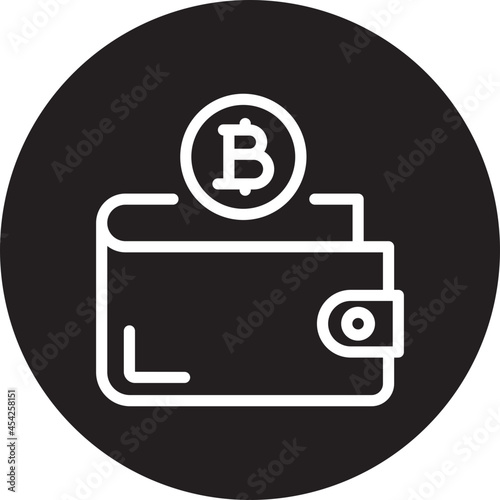 bitcoin wallet glyph icon
