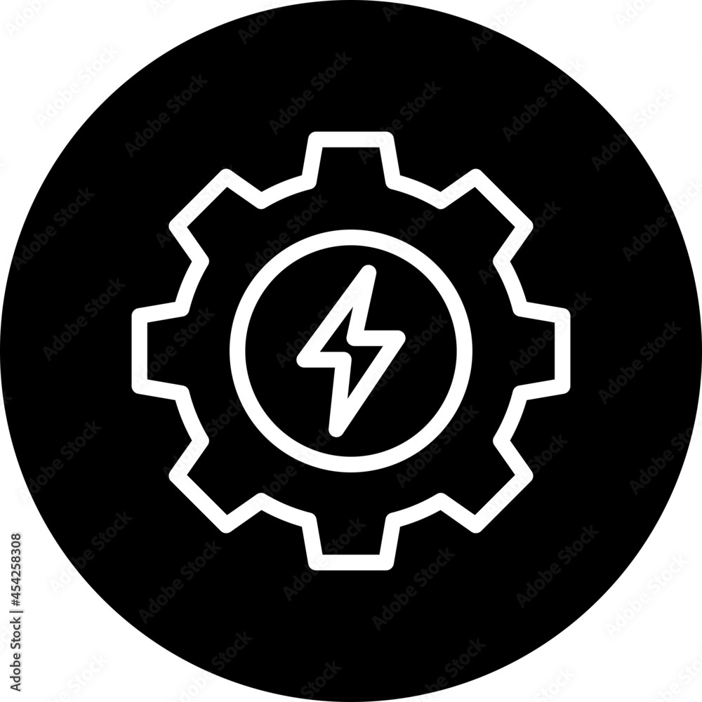 setting thunder glyph icon setting thunder glyph icon