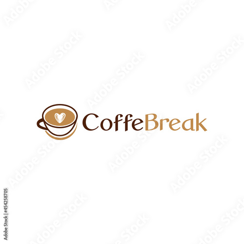 coffee time logo vector template
