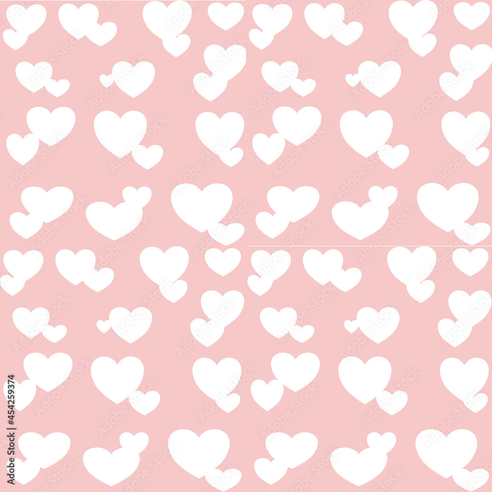 Sweetheart isolate on pink background seamless pattern 