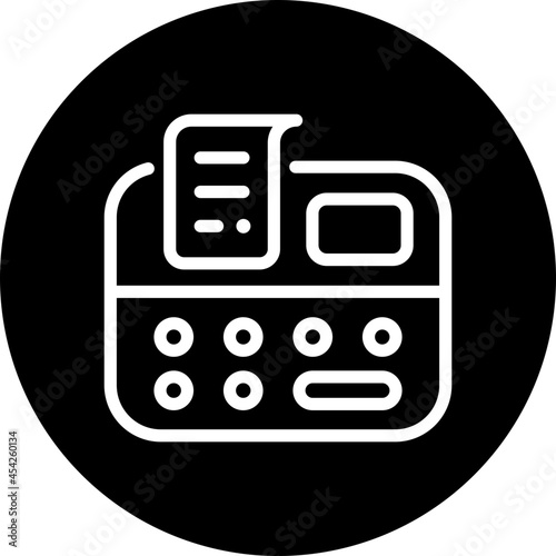 cash register glyph icon