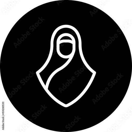 hijab glyph icon