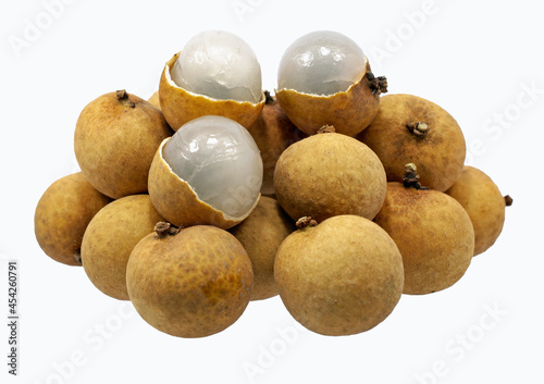 Longan fruit isolated on white background