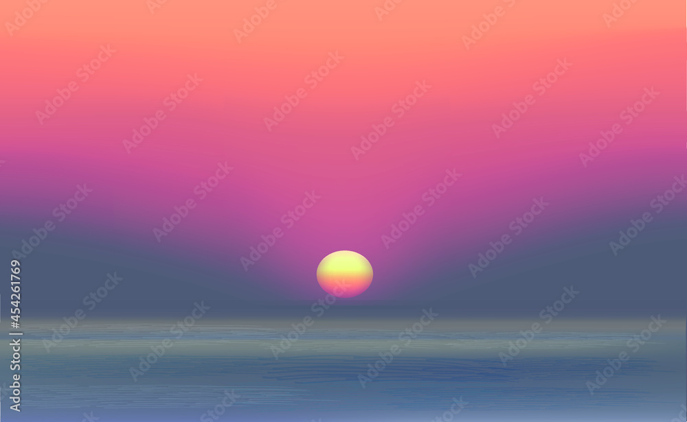 Beautiful natural background, sunset on the sea Beautiful natural background, sunset on the sea