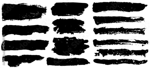 Grunge brushes. Black paint...