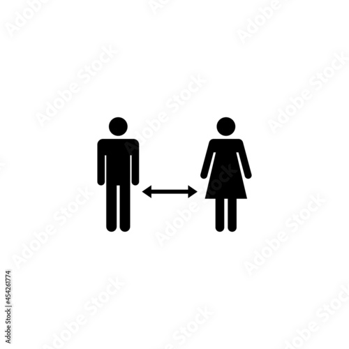 Social distancing. social distance sign and symbol. self quarantine sign
