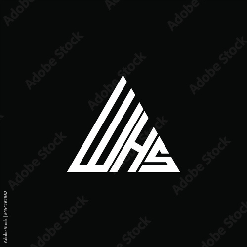 WHS letter logo creative design. WHS unique design
