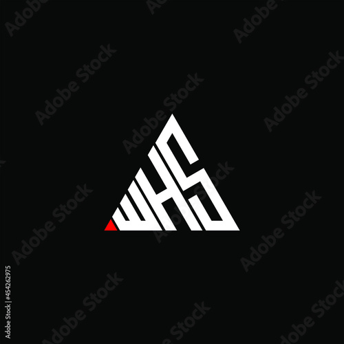 WHS letter logo creative design. WHS unique design

